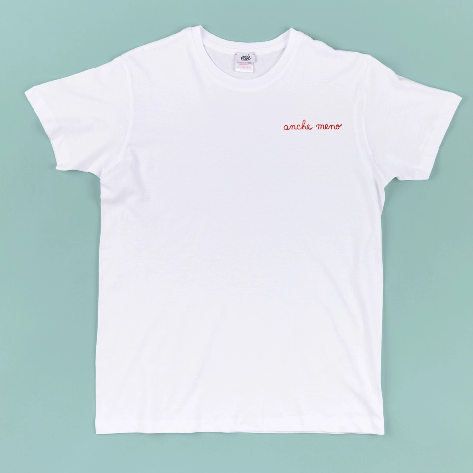 t shirt ricamata anche meno ueila milano